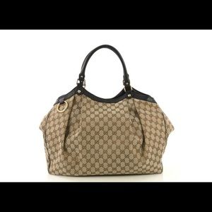 Gucci Monogram Large GG  Sukey Tote Cocoa